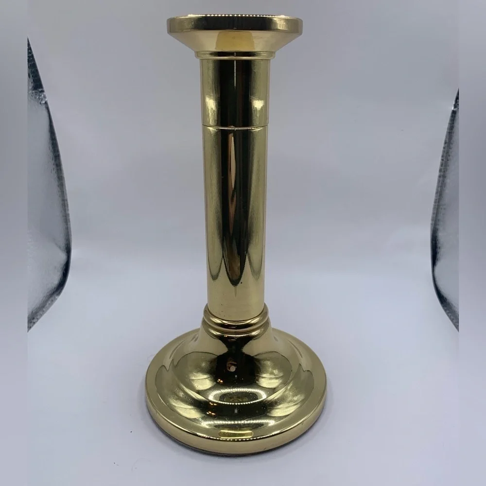 Brass candlestick. Baldwin Brass -USA Candlestick Candle Holder 6.25”-Perfect